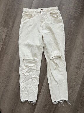 Target White Distressed Boyfriend Jeans